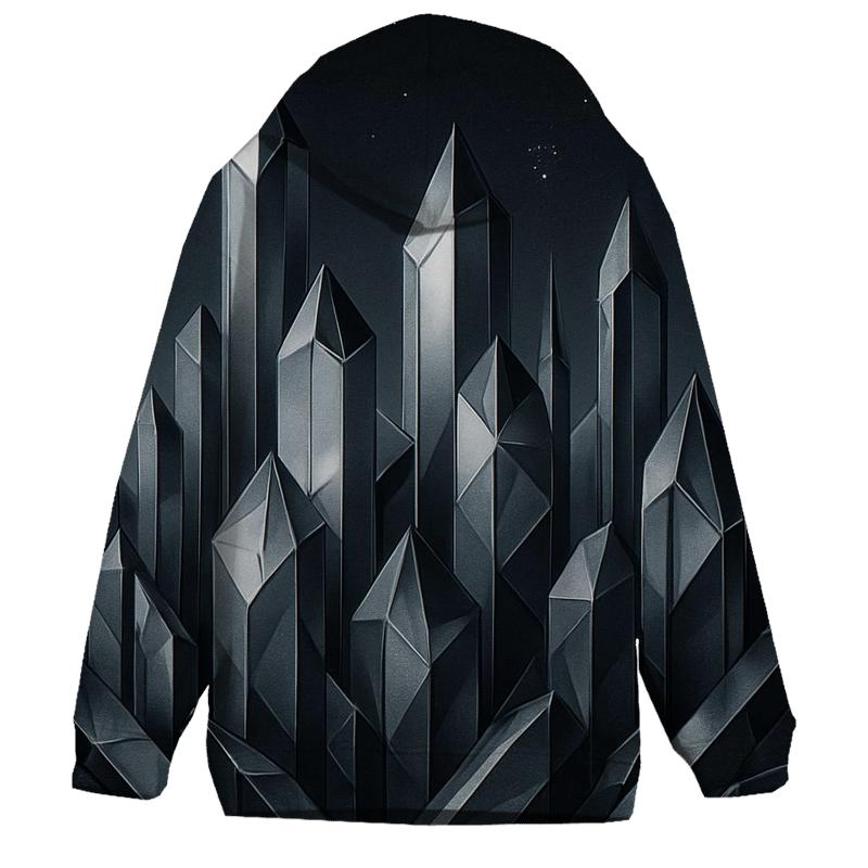 Silver Facet Skyline printed hoodies