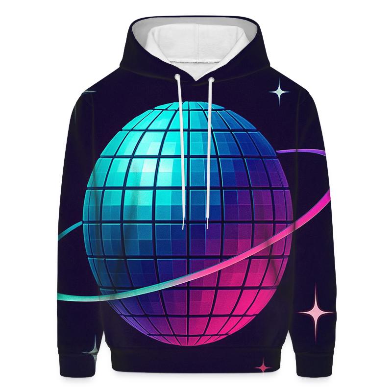 Disco Ball Orbit Grid custom hoodies