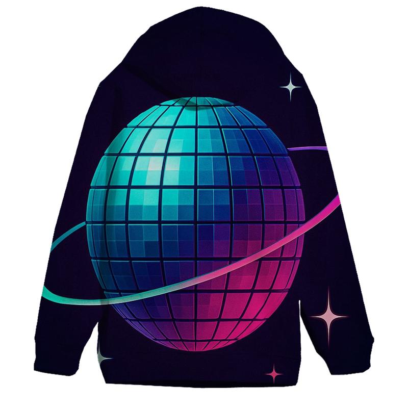 Disco Ball Orbit Grid custom hoodies
