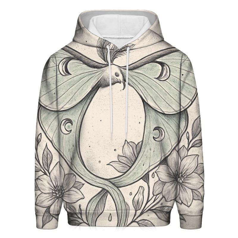 Lunar Garden Ouroboros Moth hoodie designs