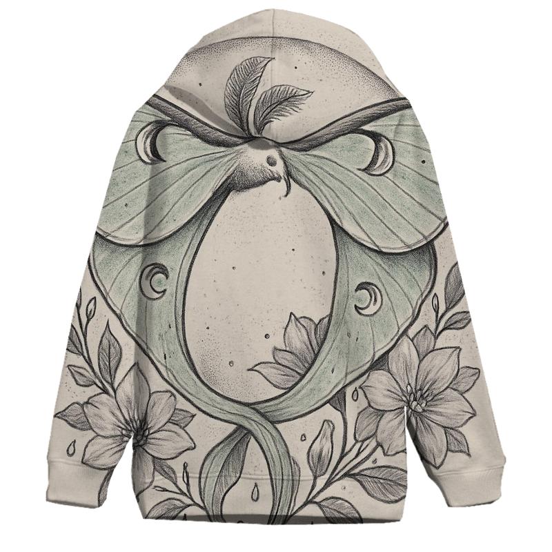 Lunar Garden Ouroboros Moth hoodie designs