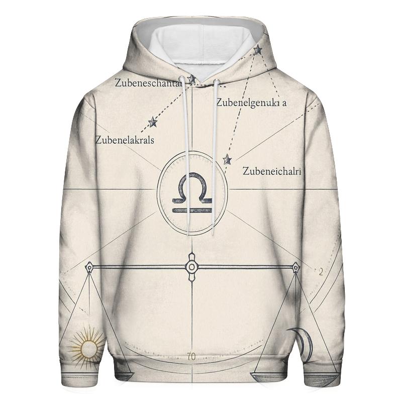 Libra Equinox Balance Diagram graphic hoodies