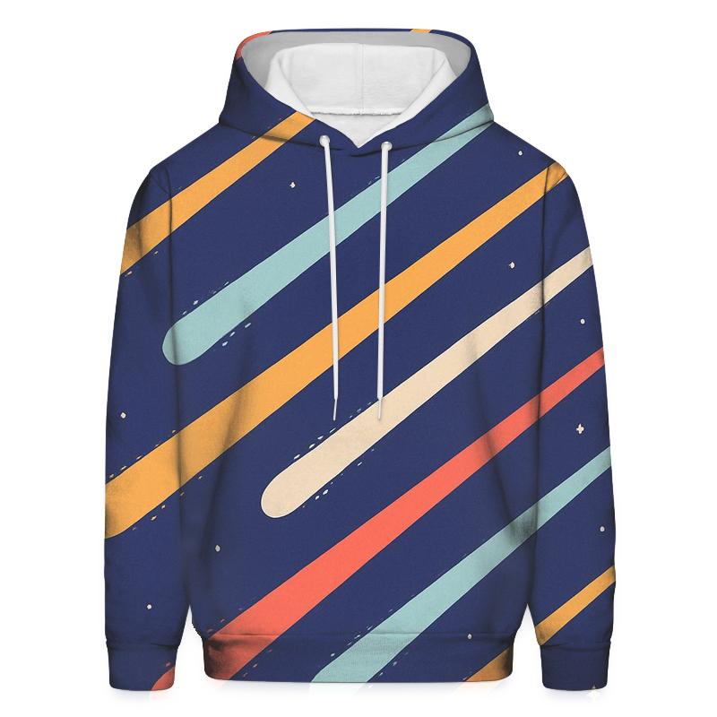Comet Trail Fan Overprint printed hoodies