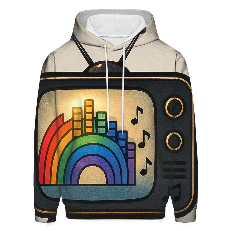 Retro TV Music Spectrum hoodie styles