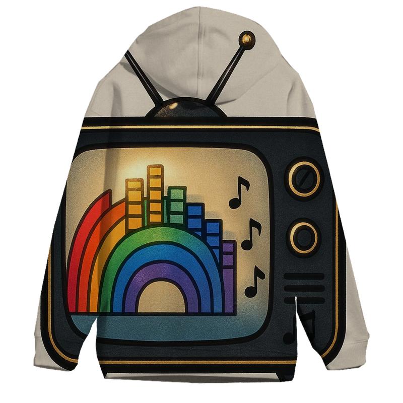 Retro TV Music Spectrum hoodie styles