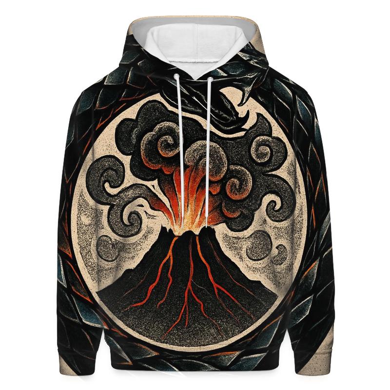 Volcanic Glass Ouroboros Crown zip-up hoodies