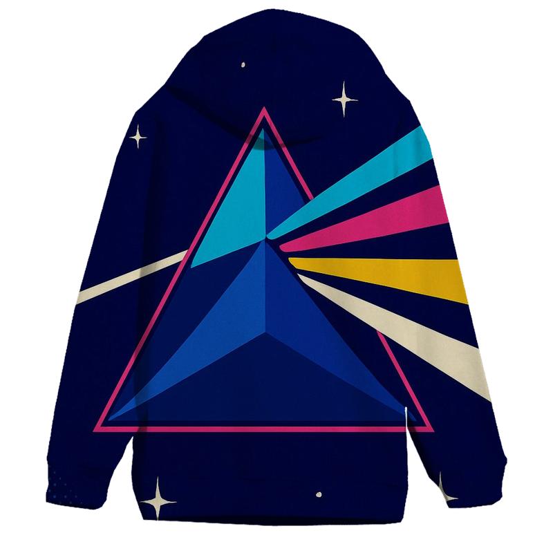 Laser Prism Sunburst zip-up hoodies