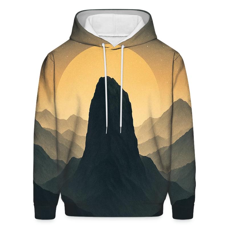 Mountain Monolith Double Exposure printed hoodies