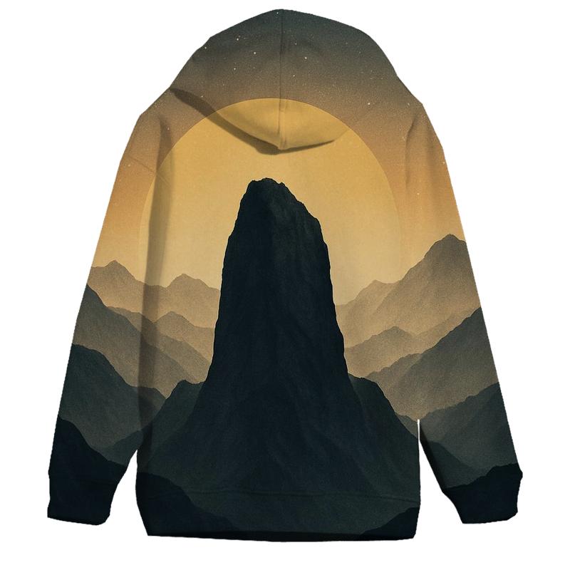 Mountain Monolith Double Exposure printed hoodies