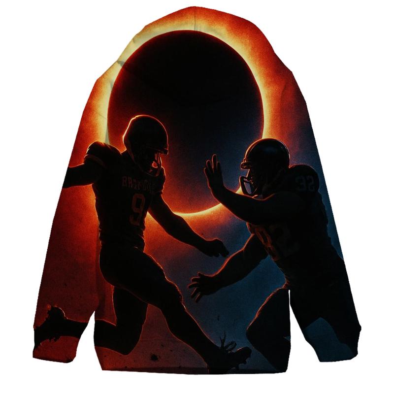 Solar Eclipse End Zone Duel pullover hoodies