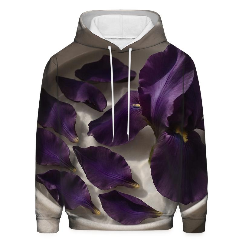 Iris Petals Floating In A Ceramic Rinse Bowl hoodie styles