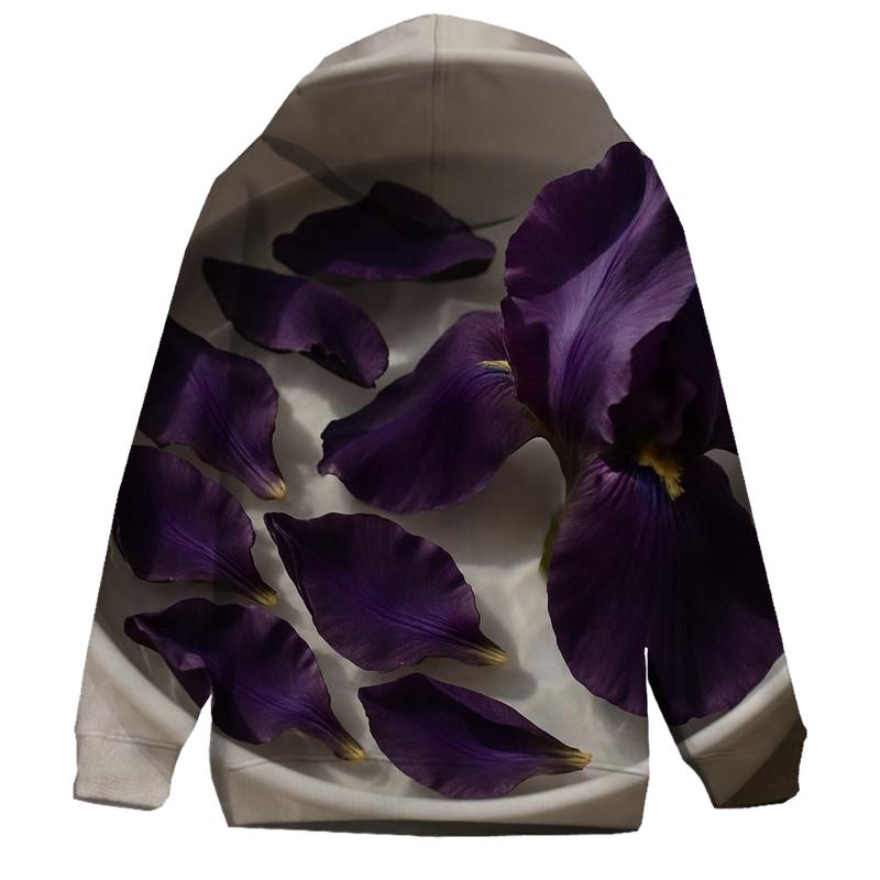 Iris Petals Floating In A Ceramic Rinse Bowl hoodie styles