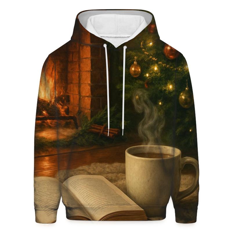 Fireside Reading Under Tree Glow designer hoodies