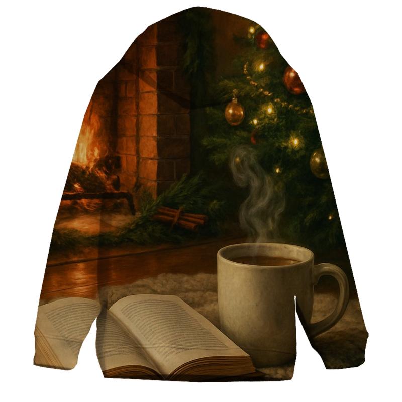 Fireside Reading Under Tree Glow designer hoodies