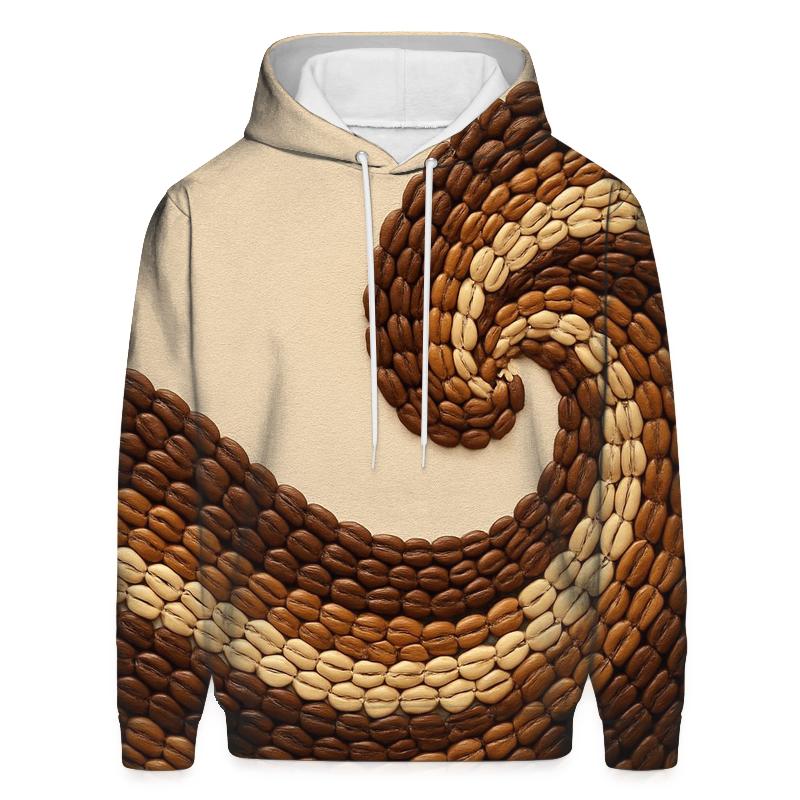 Bean Mosaic Wave embroidered hoodies