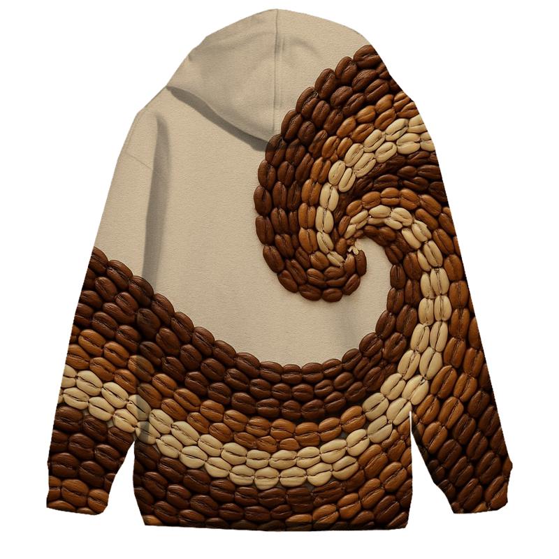 Bean Mosaic Wave embroidered hoodies