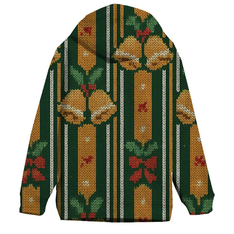 Holly Jingle Bell Barcode Design custom hoodies