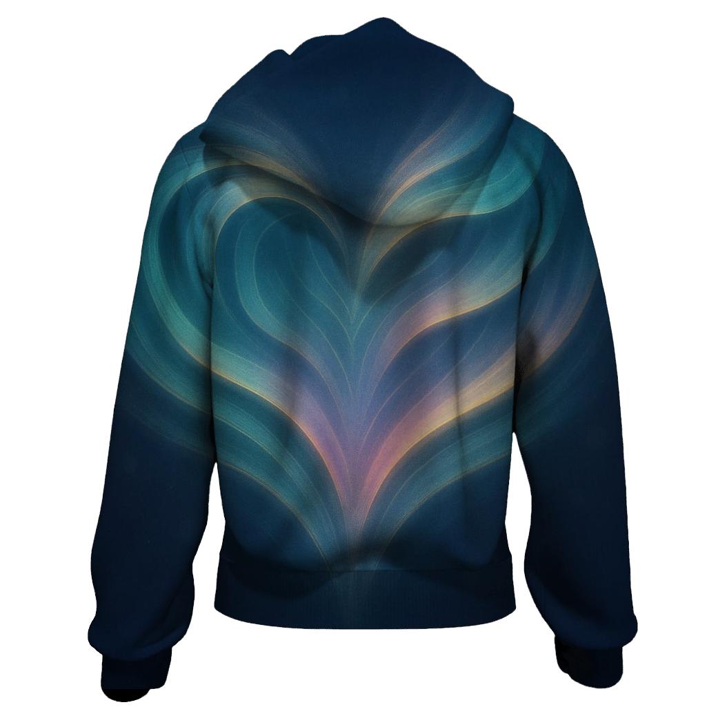 Aurora Heart Resonance designer hoodies