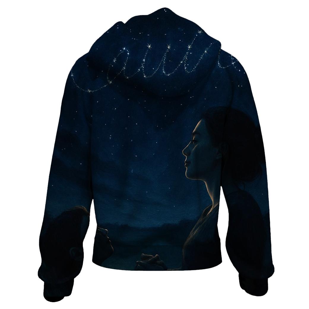 A Mother’s Name Written In Starlight embroidered hoodies