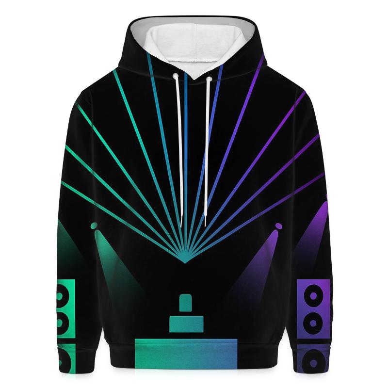 Neon Concert Stage Silhouette designer hoodies