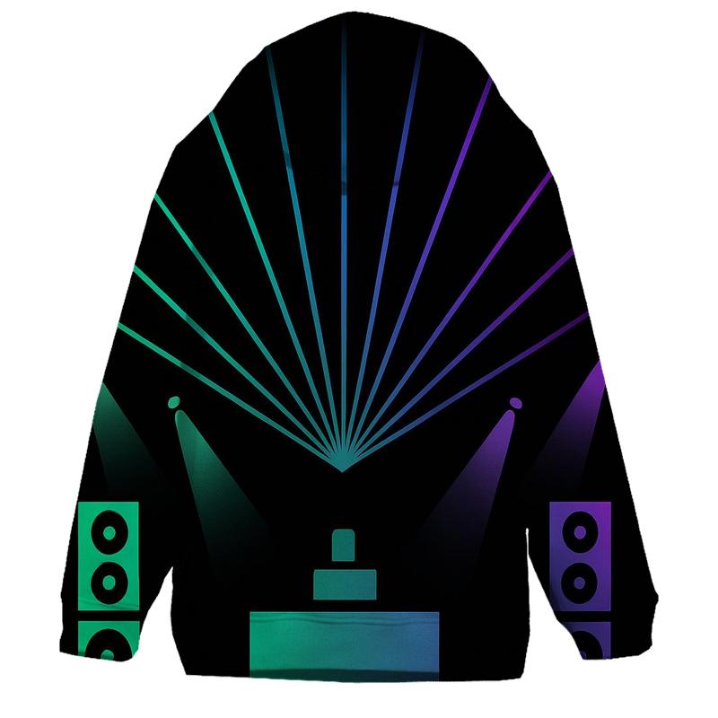 Neon Concert Stage Silhouette designer hoodies