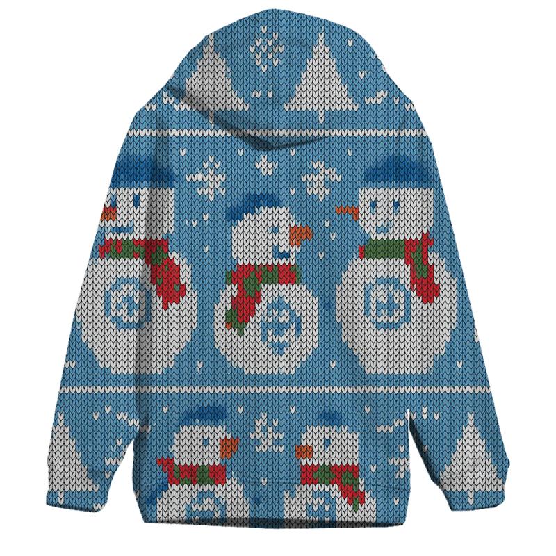 Snowman Sweater Weather Compass Design embroidered hoodies