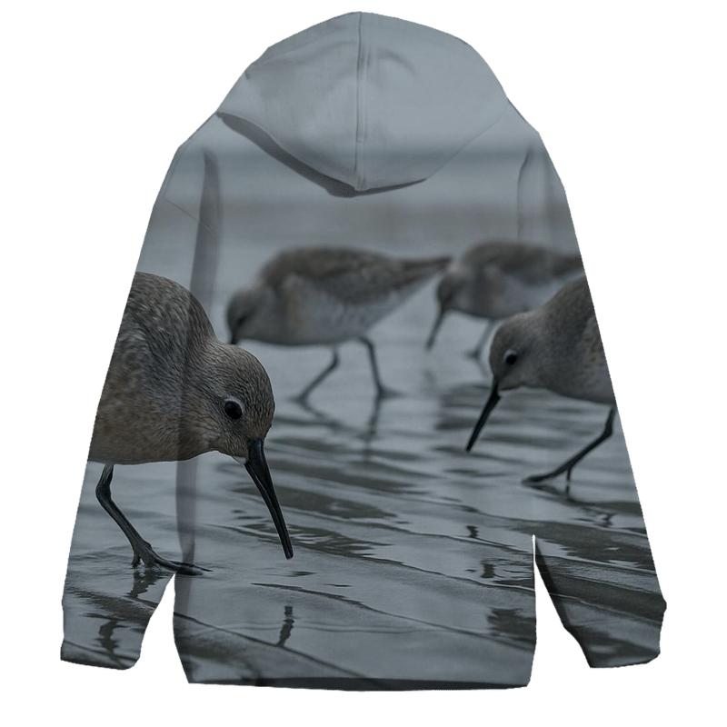 Sandflat Forage Red Knot Flock lightweight hoodies