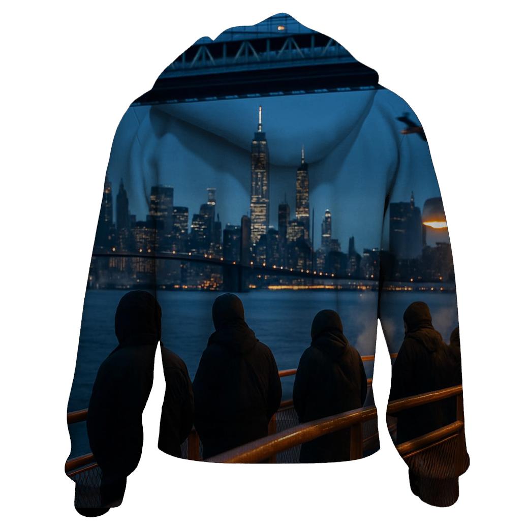 First Ferry Of Winter Under The Manhattan Bridge custom hoodies