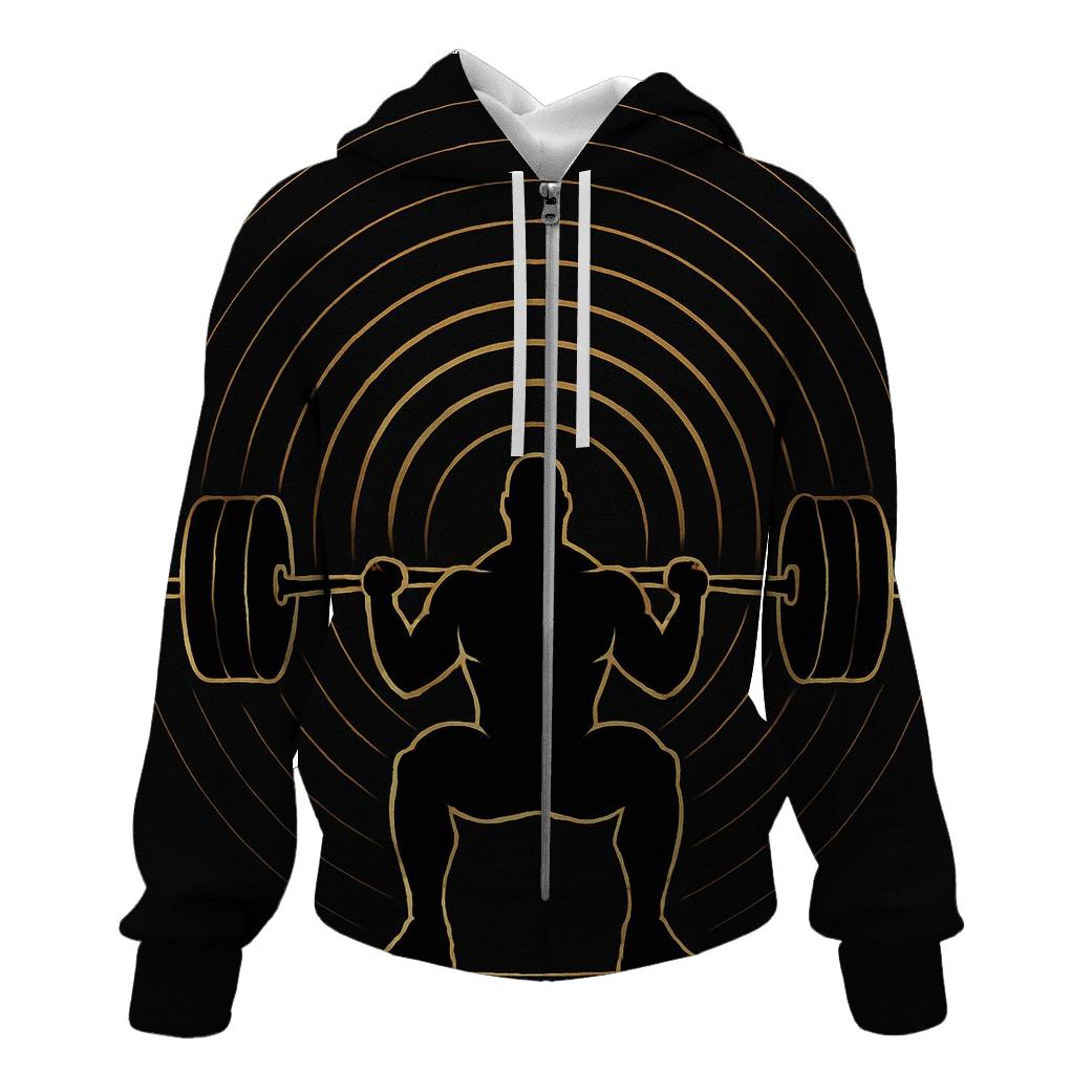 Gravity Wave Weightlifting printed hoodies