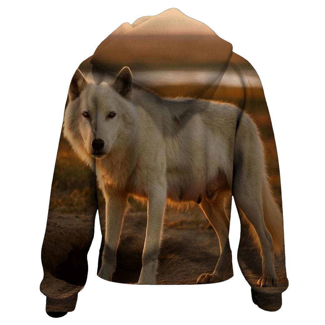 Den Site Survey On Arctic Tundra Ridge lightweight hoodies