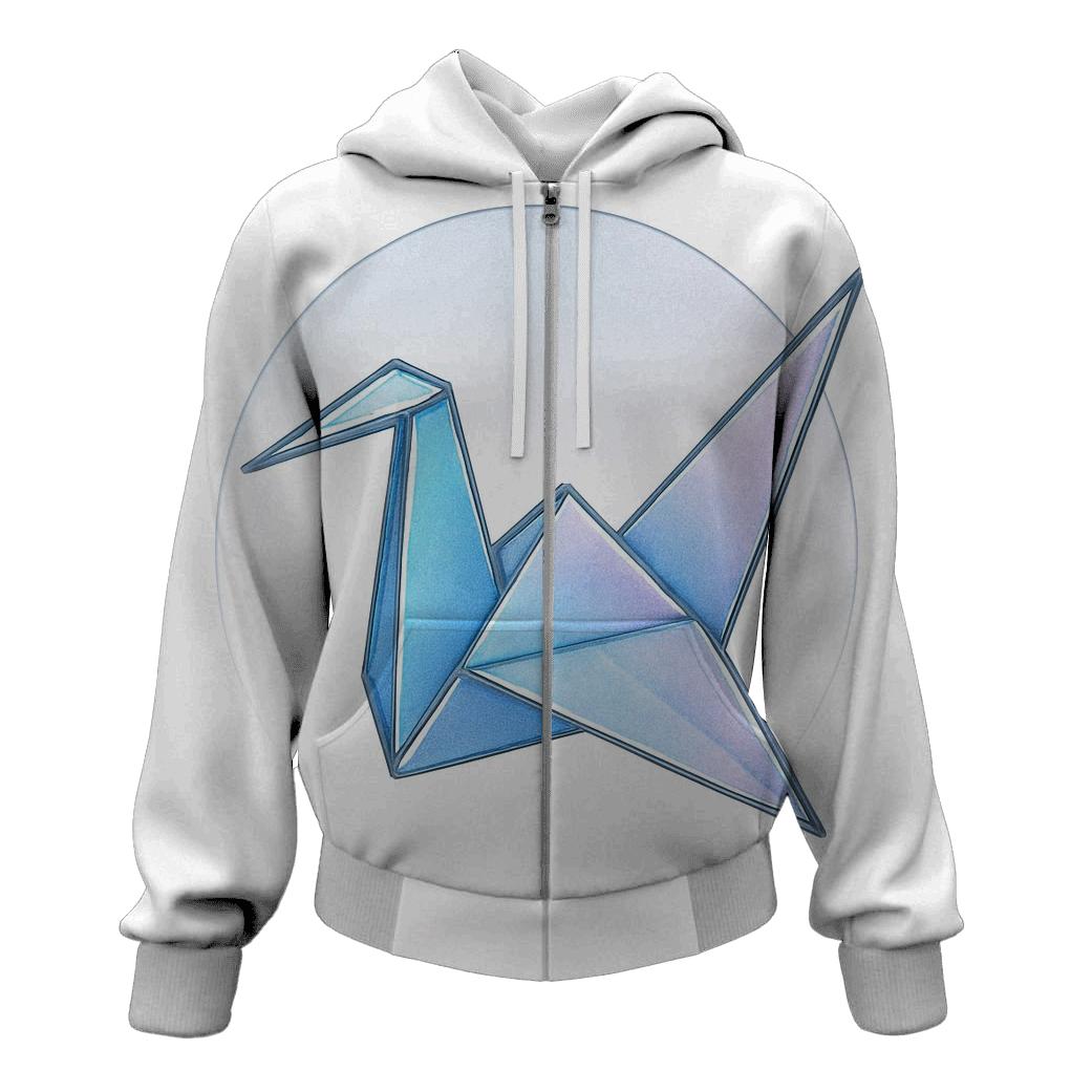 Origami Aurora Crane Emblem hoodie designs