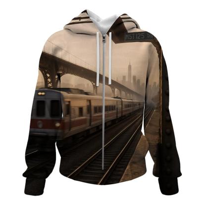 Harlem River Sunrise From A Metro North Overpass zip-up hoodies