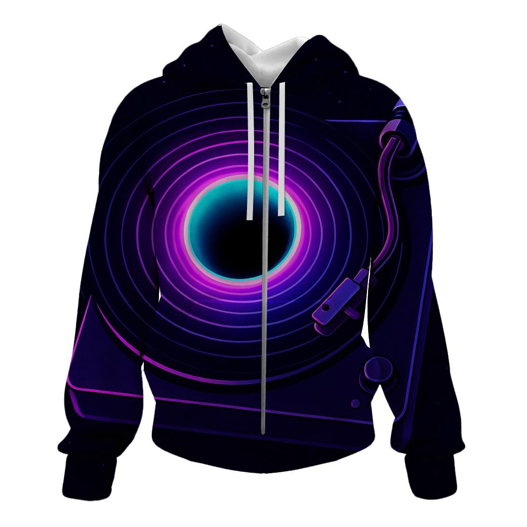 Hologram Turntable Portal premium hoodies