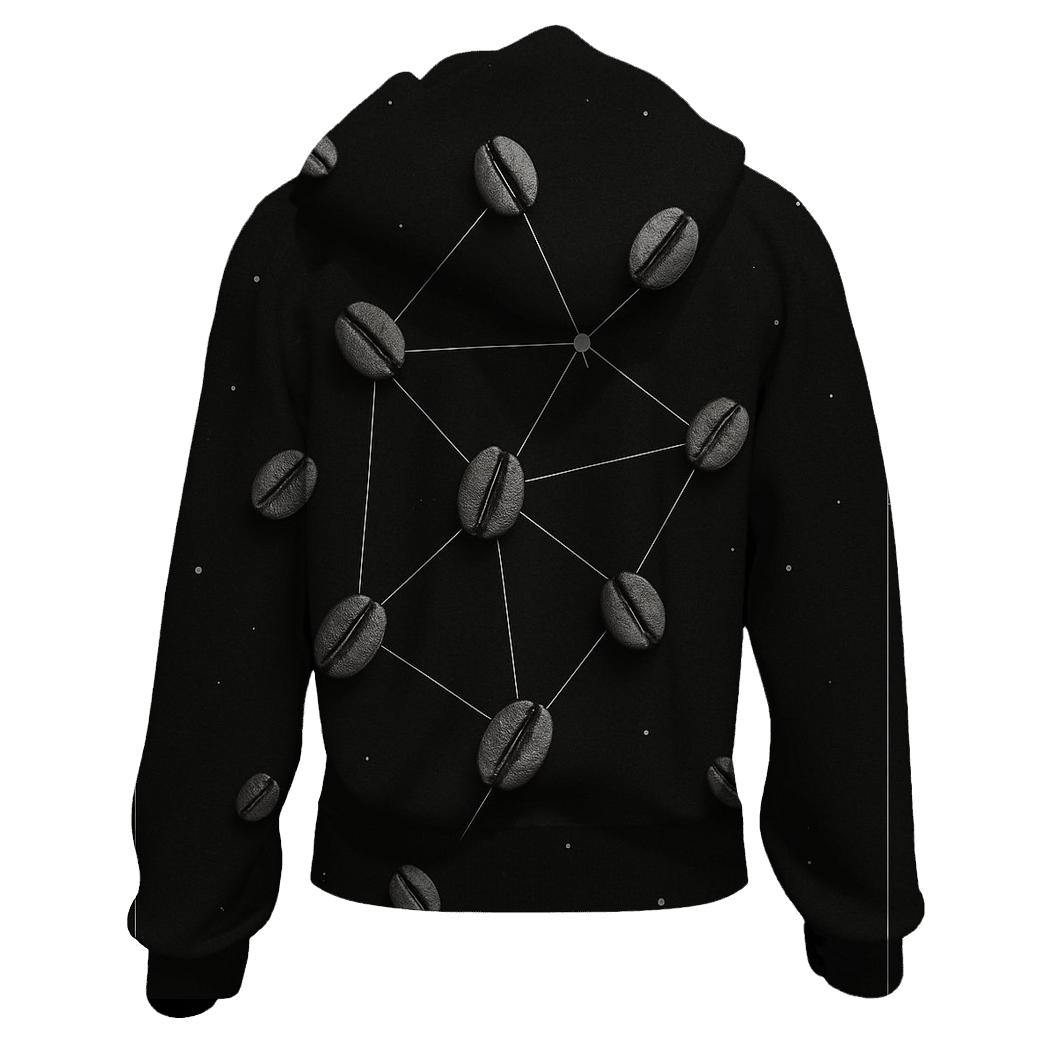 Bean Constellation Grid printed hoodies