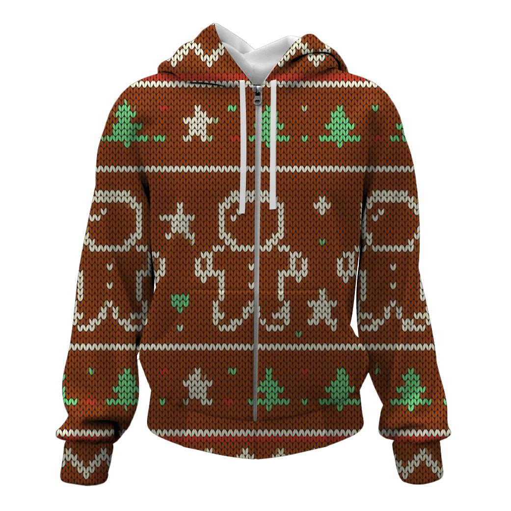 Gingerbread Astronaut Cookie Grid Design hoodies fashion