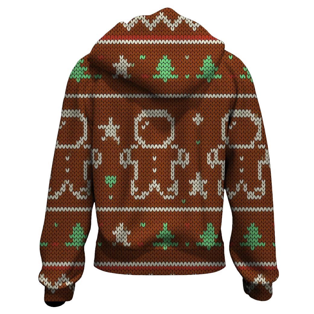 Gingerbread Astronaut Cookie Grid Design hoodies fashion
