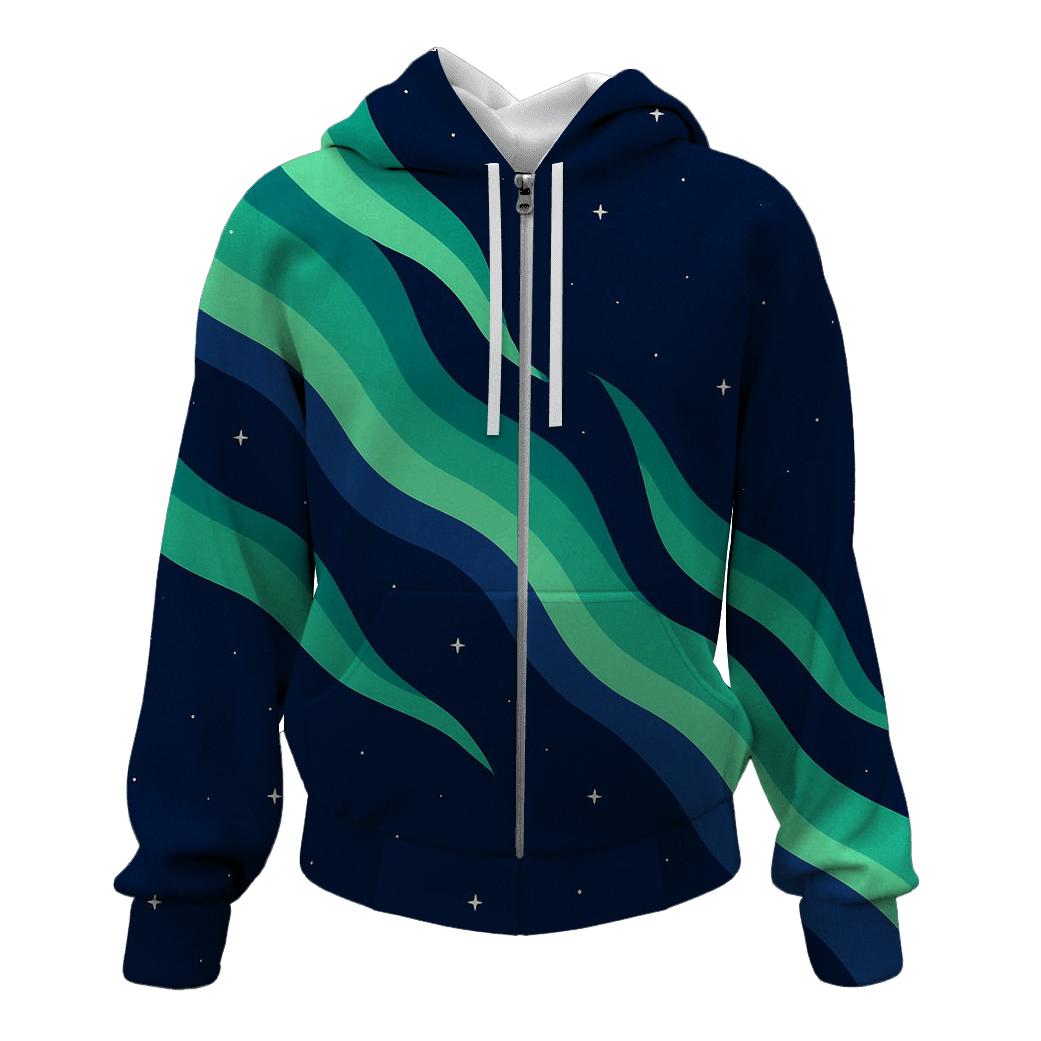 Aurora Curtain Diagonal Ribbons designer hoodies