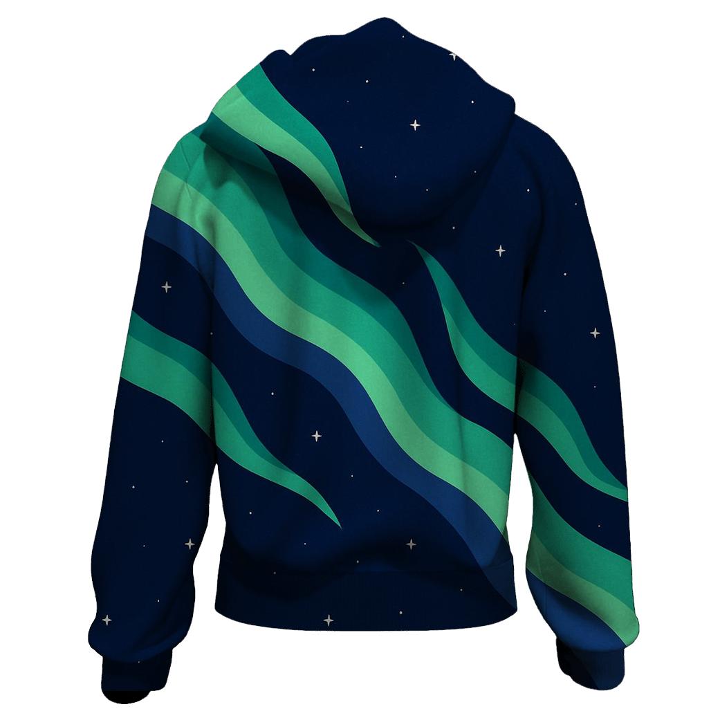 Aurora Curtain Diagonal Ribbons designer hoodies