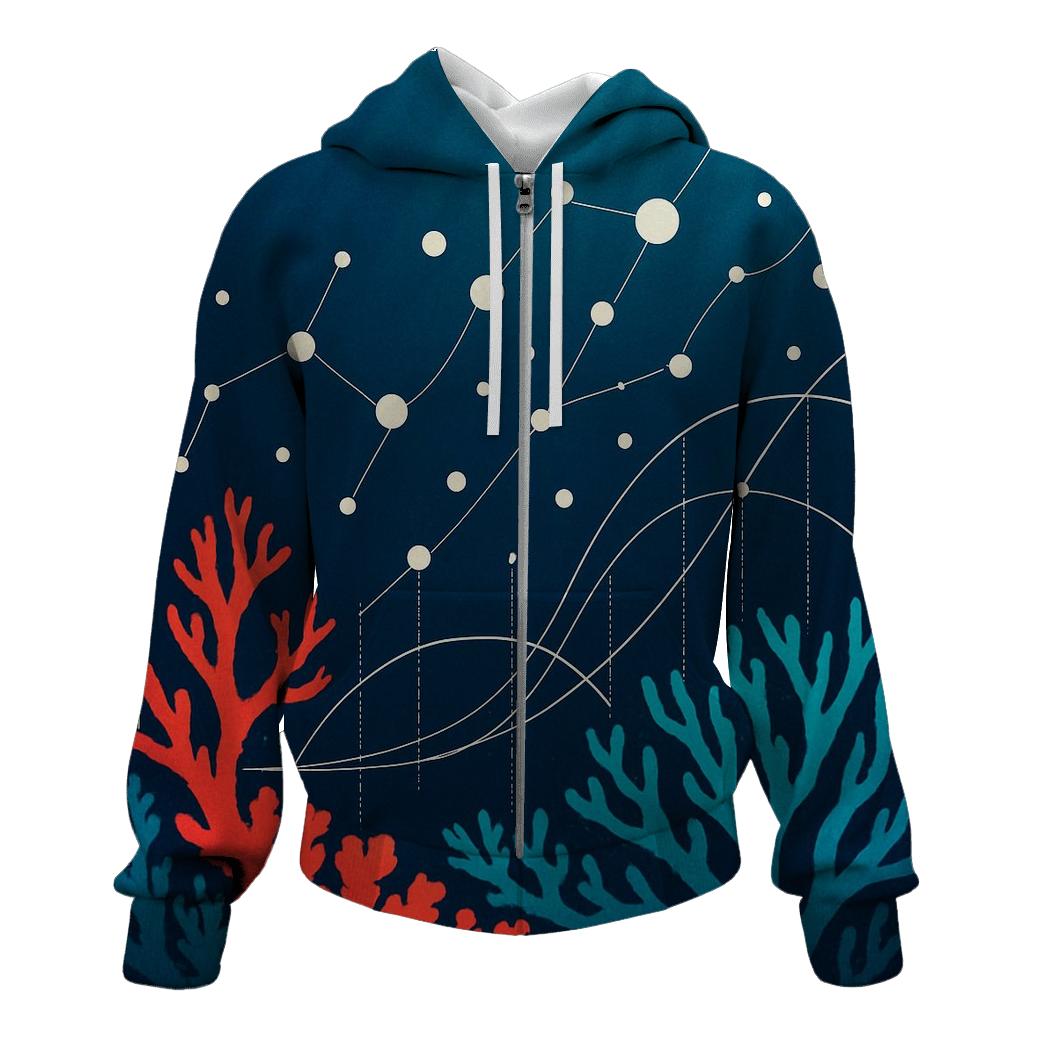 Coral Reef Data Visualization Poster hoodies fashion