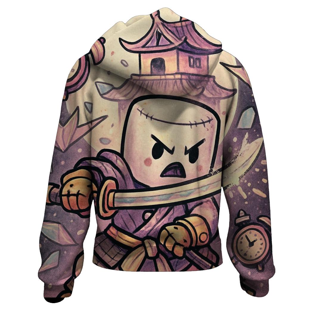 Clockwork Marshmallow Samurai printed hoodies