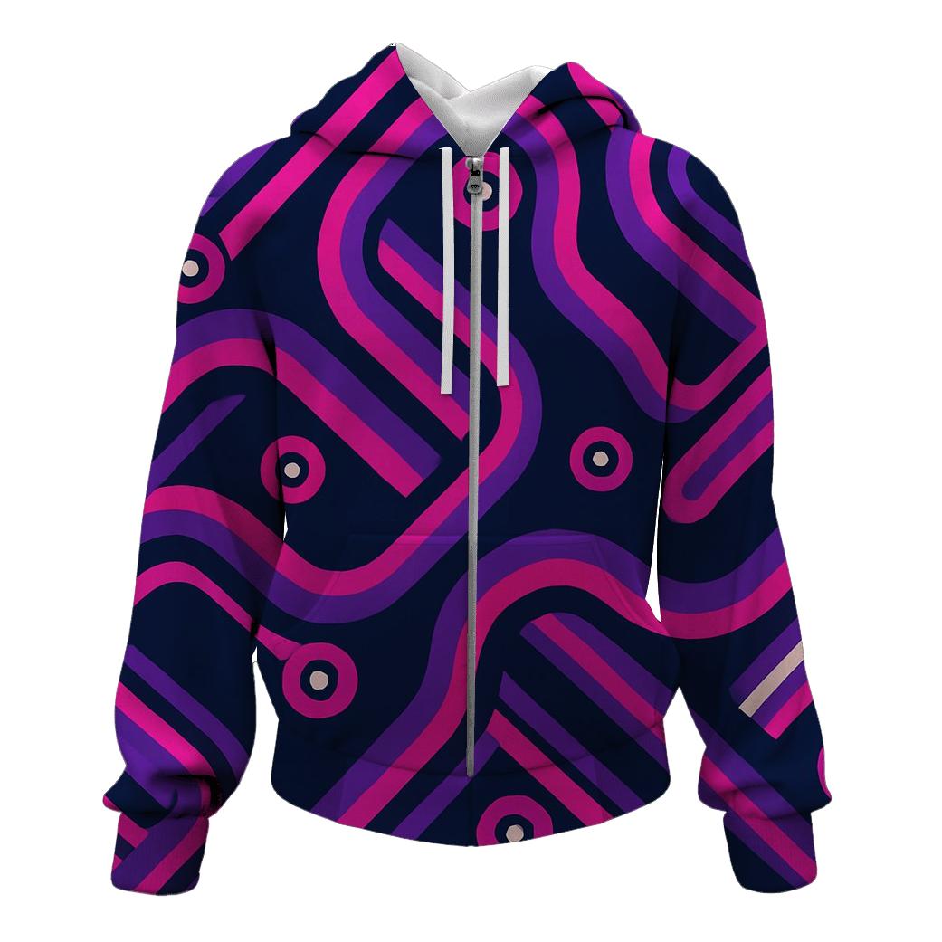 Vintage Roller Disco Track Lines graphic hoodies