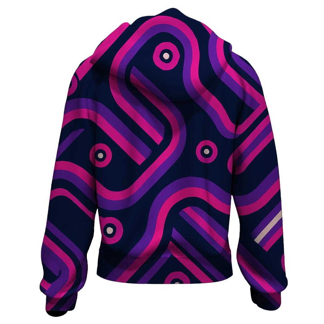 Vintage Roller Disco Track Lines graphic hoodies