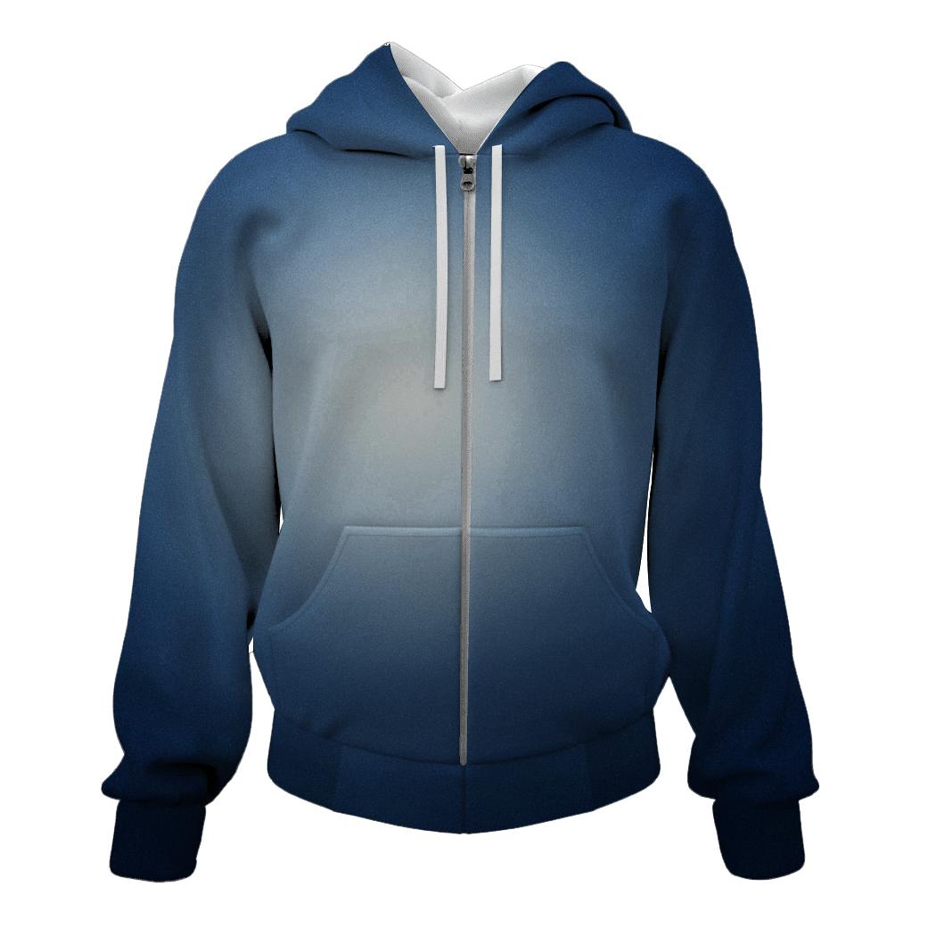 Lunar Frost Drift Gradient zip-up hoodies