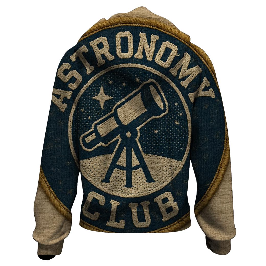 Old School Astronomy Club Patch Emblem lightweight hoodies