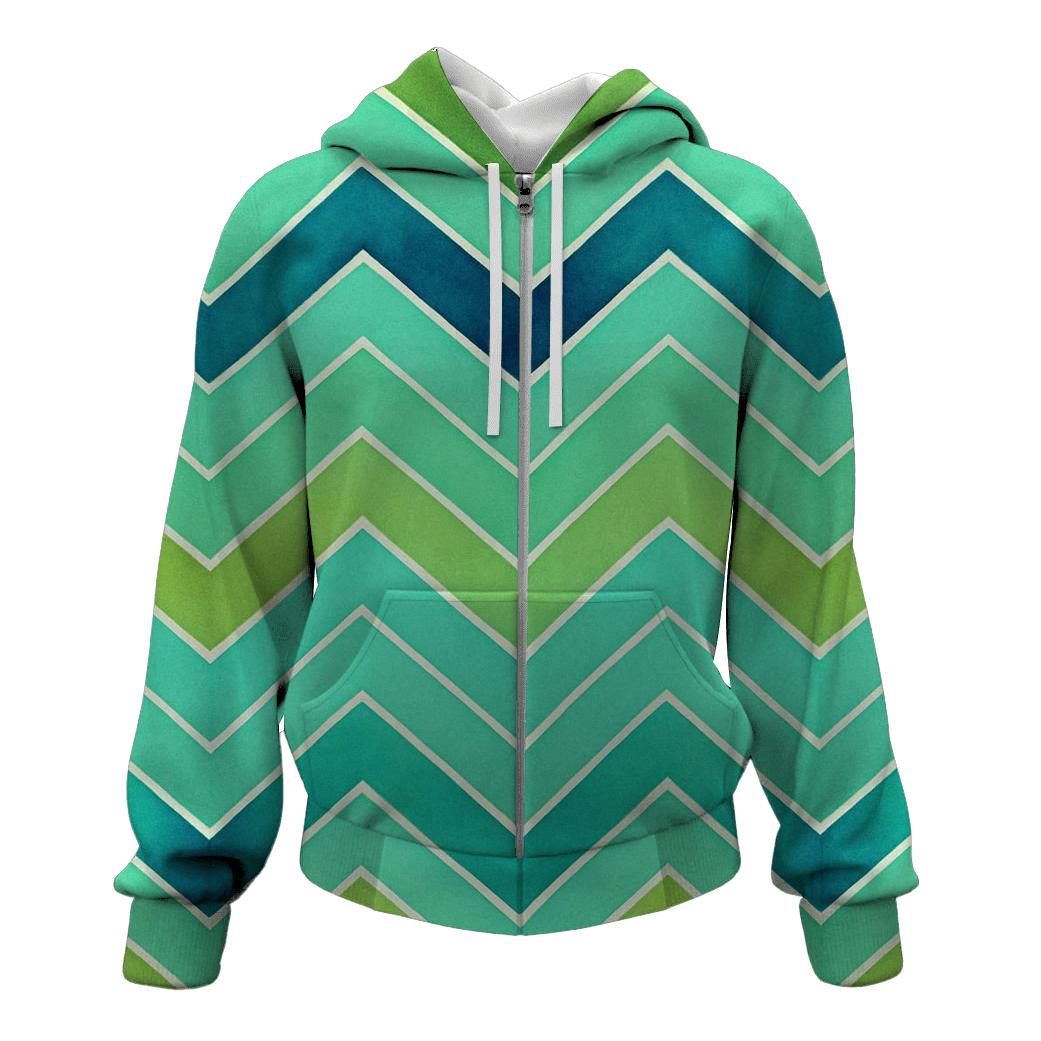 Accordion Chevron Aurora Fold premium hoodies