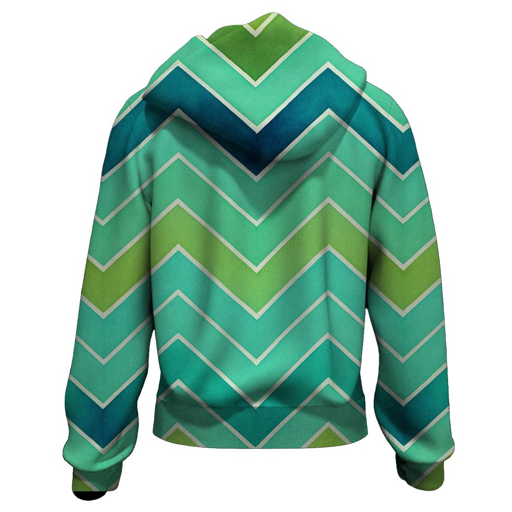 Accordion Chevron Aurora Fold premium hoodies