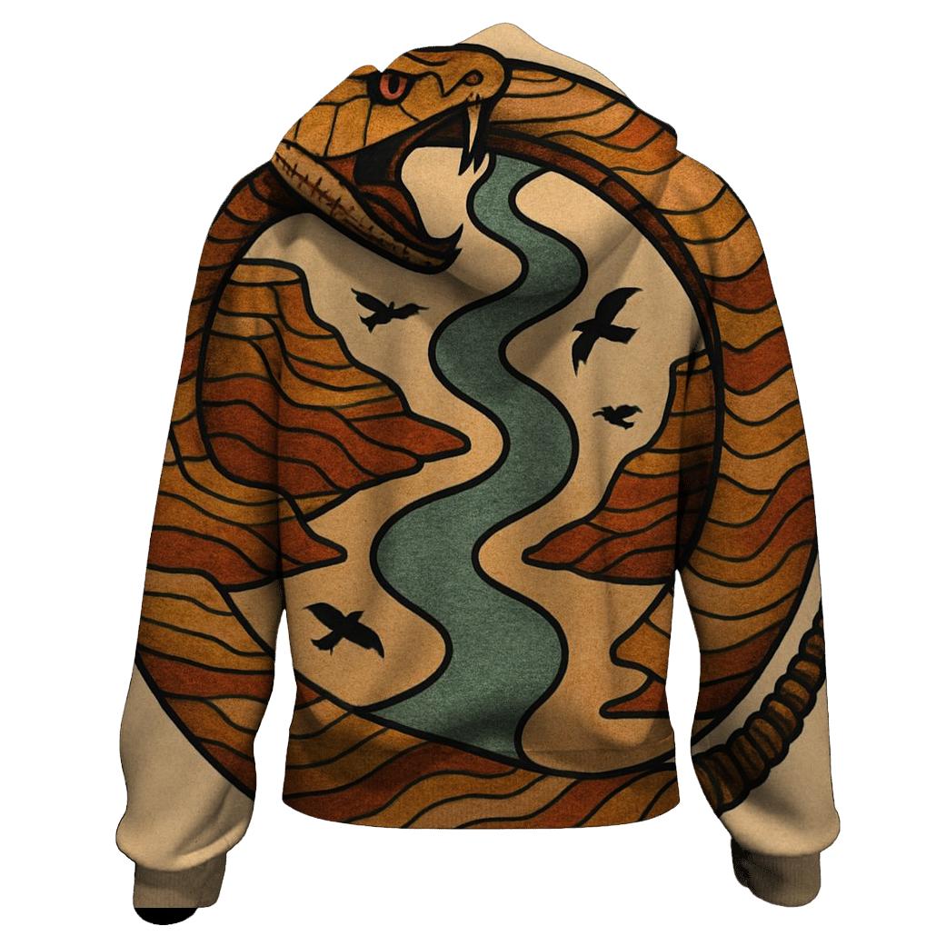 Canyon Echo Serpent Ring zip-up hoodies
