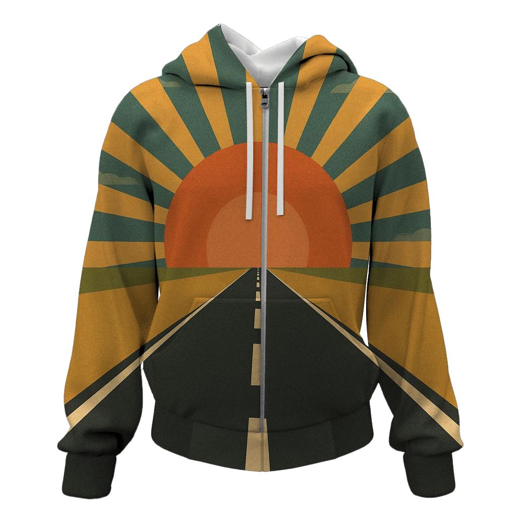 Sunburst Road Trip Horizon custom hoodies