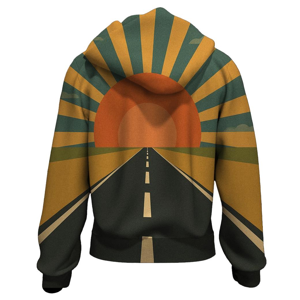 Sunburst Road Trip Horizon custom hoodies
