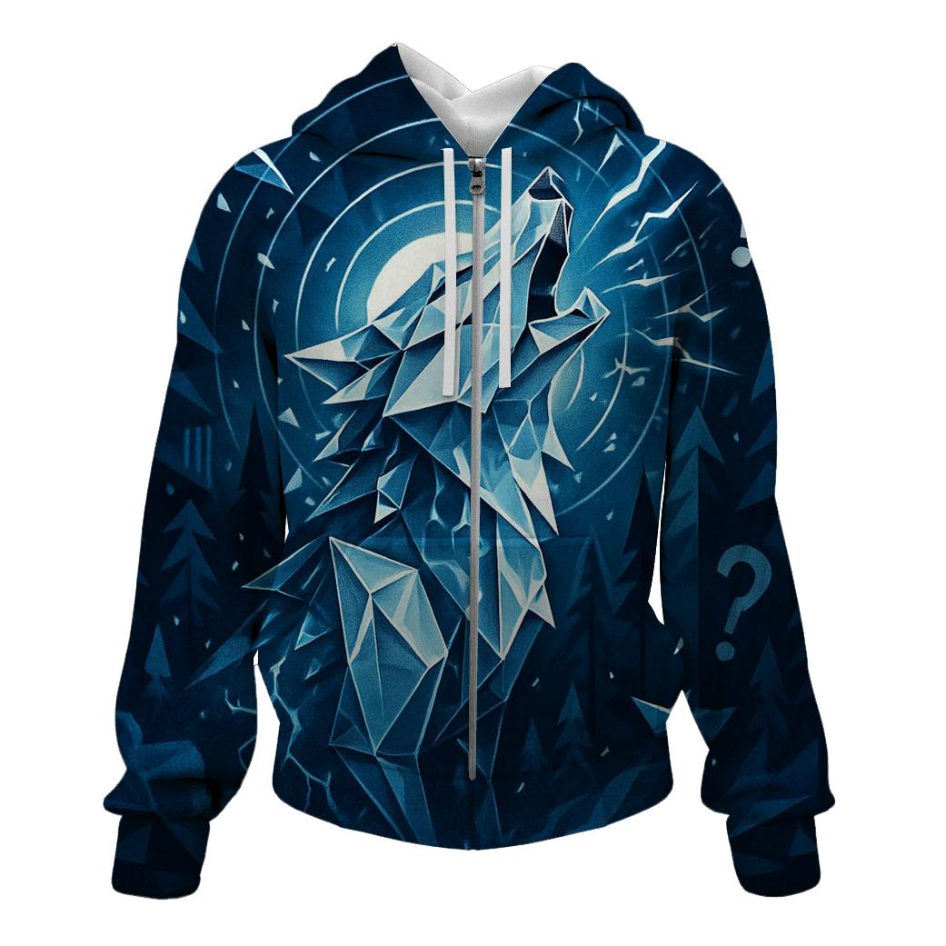 Origami Wolf Storm Choir printed hoodies